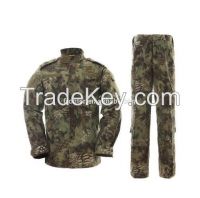 ACU in camouflage pattern jacket and trouser of army military combat uniform