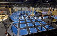 inflatable volleyball court with trampoline park for adults