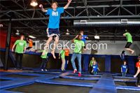sportspower trampoline parts trampoline park jumping bed with safety net