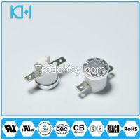 movable bracket and vertical terminals snap action Bimetal disc thermostat for coffee maker