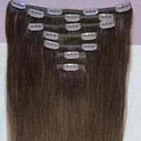 Double Wefted Clip Hair Extension Piano Color Human Hair