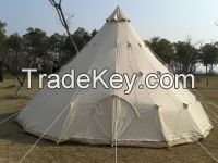 5M outdoor camping canvas teepee tent