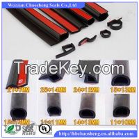 epdm D shape auto door seal with 3M tape