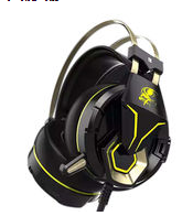 G5 5.1 surround sound gaming headphones with flashing light, no vibration