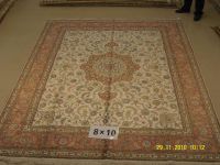 irianian silk persian carpet