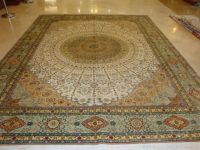 handmade antique silk carpet