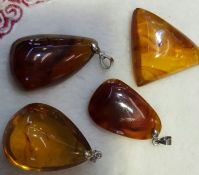 Amber Pandant - Made of Natural Amber Stone