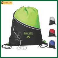 Cycling Trendy 210d Green Drawstring Backpack Bag (TP-dB091)