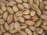 Greek raw insell opened mouth pistachios