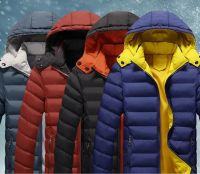 mens padded warm hooded jacket