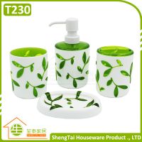 Cheap 3D Tree Leaves Pattern Family Hotel Cute Bathroom Sets For Gift