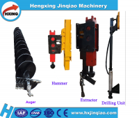 Hydraulic Hammer for guardrail installation pile drivers