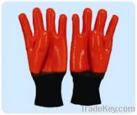 Sell Fluorescent   PVC Glove, SMOOTH FINISH, KNIT WRIST