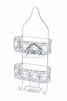 Two Tier Elegant Shower Caddy Rack Organizer