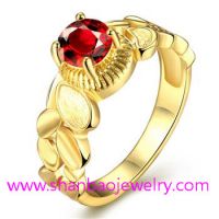 Sell Gold Plating Zircon Costume Fashion Jewelry Women Rings