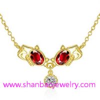 Sell Gold Plating Zircon Costume Fashion Jewelry Women Necklaces