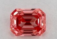 3.68 ct. emerald shape loose natural diamond pink if IF gia