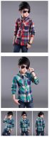 boys fashion plaid shirt YQ016