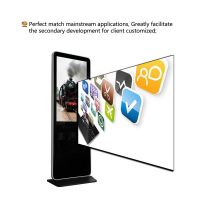 free standing network android hd information kiosk display