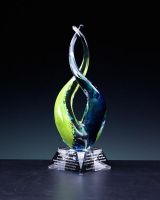 Fashion Hand Blown Glass Trophy for Home Decor