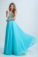 G-marry's A-Line Strapless Beaded Chiffon Long Evening Prom Dress