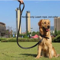 High quality black PU Leather rope big dog Leash rope