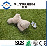 Anti UV / Fire Resistance Green Rooftop Plastic Synthetic Grass