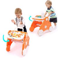 Multifunction toy tray with dinner plate baby walker