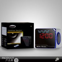 Wooden Alarm Clock Bluetooth Speaker (LV-A6)