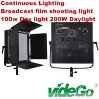 videGo broadcast Panel Light/Daylight/bi-color/Tungsten/50w bi color/100w 1x1 soft video light/broadcast light/film shooting light kits