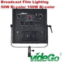videGo broadcast videoLight/Daylight/bi-color/Tungsten film light/50w bi color/100w 1x1 soft video light/broadcast light/film shooting light kits