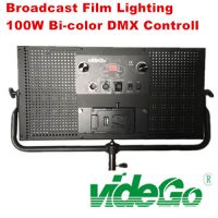 videGo broadcast videoLight/Daylight video light /bi-color/Tungsten film light/50w bi color/100w 1x1 soft video light/broadcast light/film shooting light kits