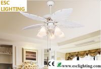 modern mediterranean style ceiling fan light white color