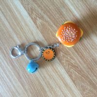 hamburger key chain with small bell