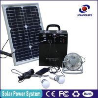 100W mini portable solar home fan&lighting system
