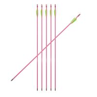 Pink Fiberglass Arrows 28" Girl Woman Type Archery Hunting for Recurve Bow
