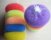 Sell Plastic Cleaning Scourer, Mesh Scourer, Kitchen Cleaning Ball