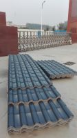 Heat insulation corrugated roof tile with natural plant fiber