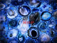 Blue glass gemstone board agate slab