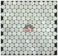 Selling round shell mosaic background wall bathroom