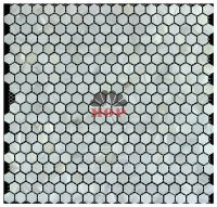 Selling hexagon small size white shell mosaic tile hotel