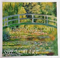Handmade Claude Monet oil painting reproductions Water Lily Pond oil on canvas wholesale