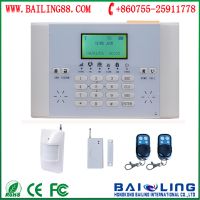 cheap LCD screen home alarm system wireless gsm gas/fire alarm system