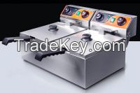 double tank electric deep fryer