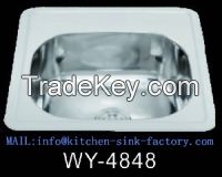 China manufacturer, topmount kitchen stainless steel sink 4848