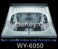 Single Bowl With drain board sink for kitchen WY-6050