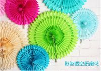 Offset Paper Hanging Fan for Wedding Party Exhibition Decorations