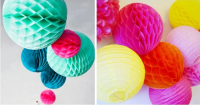 Handmade Birthday Party Favors Tissue Paper Honey comb Flower Balls for Decorations