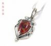 water drops 925 silver natural amber pendant