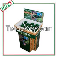 Durable corrugated cardboard dump bins display box